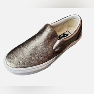 VANS GOLD/BRONZE SIZE 7 WOMENS MENS 5.5 SEE PICTURES SLIPONS Shoes